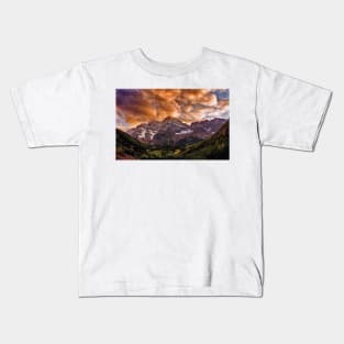 Maroon Bells Sunset Kids T-Shirt